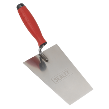 Sealey T1204 Stainless Steel Bucket Trowel with Rubber Handle 180mm