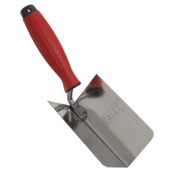 Sealey T1802 Stainless Steel Internal Corner Trowel with Rubber Handle 120 x 60mm