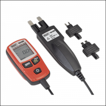 Sealey TA125 Automotive Current Tester Mini, Standard & Maxi Blade Fuses 80A