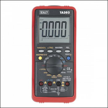 Sealey TA203 15-Function Digital Automotive Multimeter with Bar Graph/PC Link