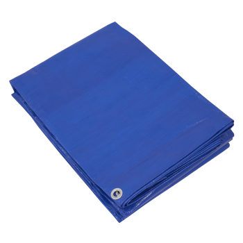 Sealey TARP5070 Lightweight PE Tarpaulin 5.49 x 7.32m - Blue