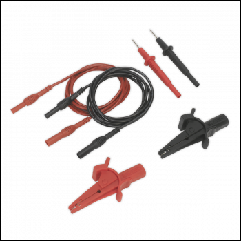 Sealey TATL Automotive Test Lead & Crocodile Clip Set 6pc