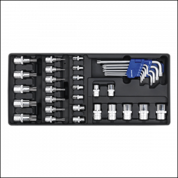 Sealey TBT08 Premier TRX-Star* Key, Socket Bit & Socket Set with Tool Tray 35pc