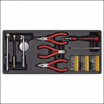 Sealey TBT17 Premier Precision & Pick-Up Tool Set with Tool Tray 38pc