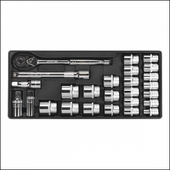 Sealey TBT21 Premier Socket Set with Tool Tray 1/2 inch Sq Drive 26pc