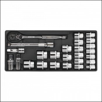 Sealey TBT21 Tool Tray with Socket Set 26pc 1/2 inch Sq Drive