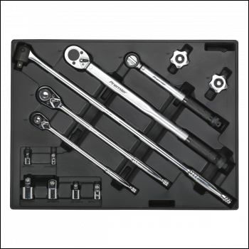 Sealey TBT32 Premier Ratchet, Torque Wrench, Breaker Bar & Socket Adaptor Set with Tool Tray 13pc