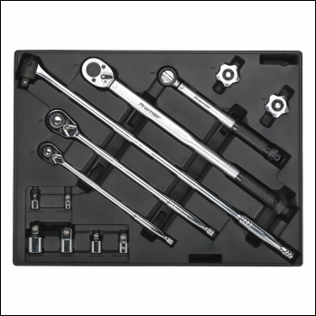 Sealey TBT32 Tool Tray with Ratchet, Torque Wrench, Breaker Bar & Socket Adaptor Set 13pc