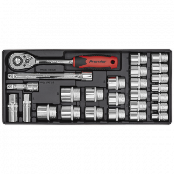 Sealey TBT35 Tool Tray with Socket Set 26pc 1/2 inch Sq Drive