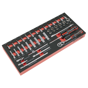 Sealey TBT40 Socket Set with Tool Tray 1/4 inch Sq Drive 44pc