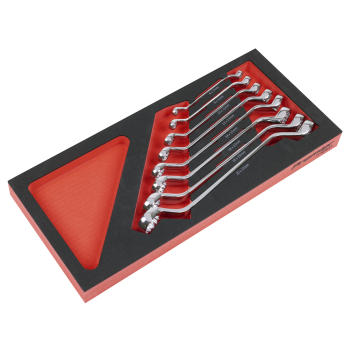 Sealey TBT51 Deep Offset Spanner Set with Tool Tray 8pc