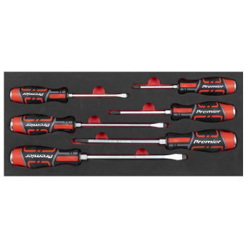 Sealey TBT54 Premier Hammer-Thru Screwdriver Set with Tool Tray 6pc