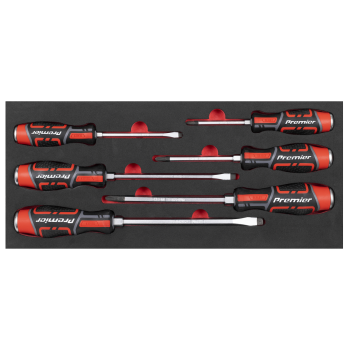 Sealey TBT54 Premier Hammer-Thru Screwdriver Set with Tool Tray 6pc