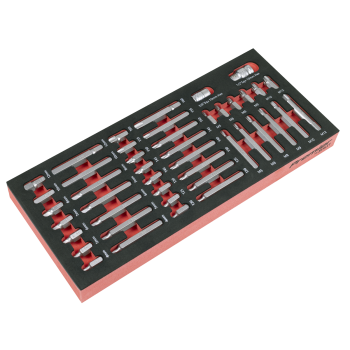 Sealey TBT60 TRX-Star*, Hex & Spline Bit Set with Tool Tray 44pc