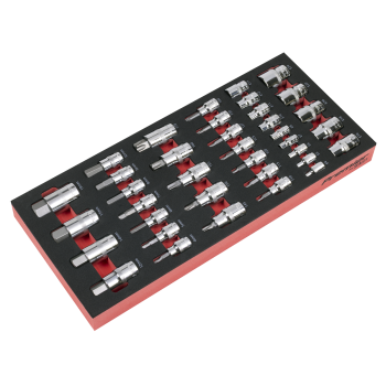 Sealey TBT61 Socket Bit Set with Tool Tray 37pc
