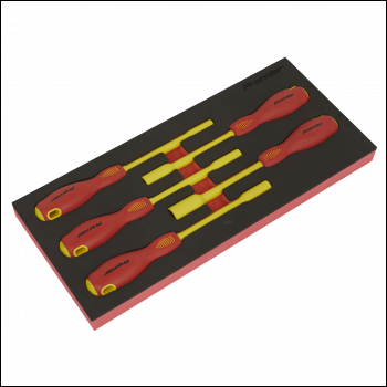 Sealey TBTE08 Premier Insulated Nut Driver Set with Tool Tray 5pc - VDE Approved
