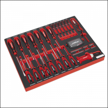 Sealey TBTP04 Premier Platinum Screwdriver Set with Tool Tray 72pc