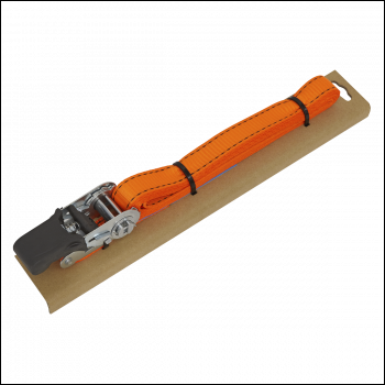 Sealey TD0635E Ratchet Strap Polyester Webbing with Corner Protector 25mm x 5m 600kg Breaking Strength
