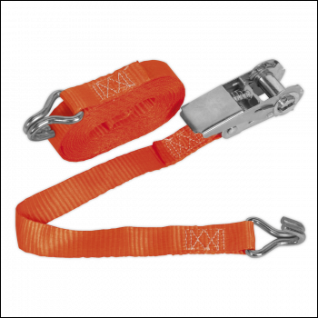 Sealey TD0845J Ratchet Strap Polyester Webbing 25mm x 4.5m 800kg Breaking Strength