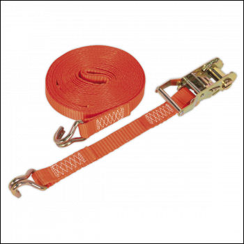 Sealey TD1508J Ratchet Strap Polyester Webbing 25mm x 8m 1500kg Breaking Strength