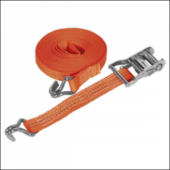 Sealey TD2010J Ratchet Strap Polyester Webbing 35mm x 10m 2000kg Breaking Strength