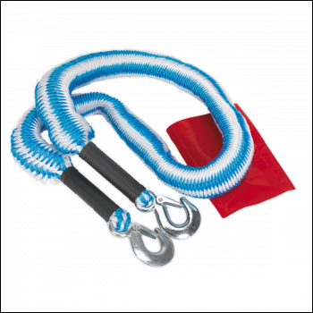 Sealey TH2502 Tow Rope 2000kg Rolling Load Capacity