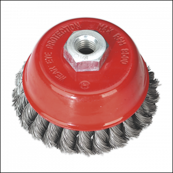 Sealey TKCB100 100mm Twist Knot Wire Cup Brush M14 x 2mm