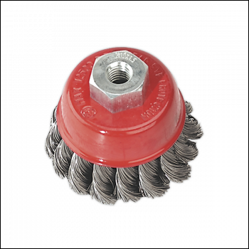 Sealey TKCB65 65mm Twist Knot Wire Cup Brush M10 x 1.5mm