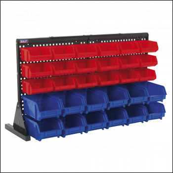 Sealey TPS1218 Bench Mounting Bin Storage System with 30 Bins