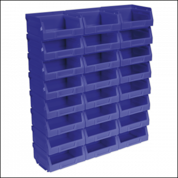 Sealey TPS124B Plastic Storage Bin 105 x 85 x 55mm, Blue - Pack of 24