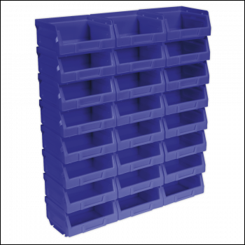 Sealey TPS124B Plastic Storage Bin 105 x 85 x 55mm - Blue Pack of 24