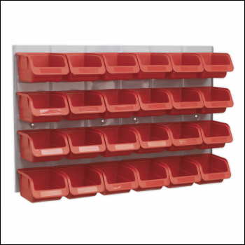 Sealey TPS130 Bin & Panel Combination 24 Bins - Red