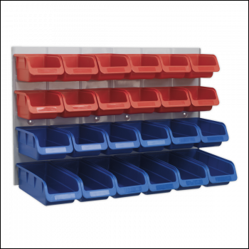 Sealey TPS132 Bin & Panel Combination 24 Bins - Red/Blue
