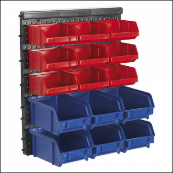 Sealey TPS1569WM Wall Mounting Bin Storage System with 15 Bins