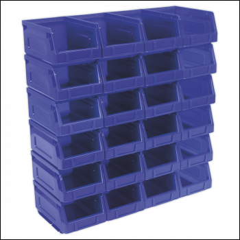 Sealey TPS224B Plastic Storage Bin 105 x 165 x 85mm - Blue Pack of 24