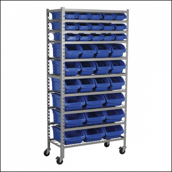 Sealey TPS36 Mobile Bin Storage System with 36 Bins