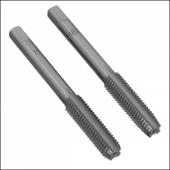 Sealey TSM8 Taper & Plug Tap Set M8 x 1.25mm 2pc