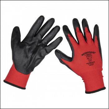 Sealey TSP125XL/6 Worksafe® Nitrile Palm Gloves, X-Large - Pack of 6 Pairs