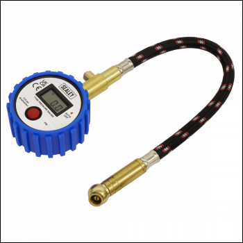 Sealey TST/PG981 Digital Tyre Pressure Gauge with Leader Hose & Quick Release