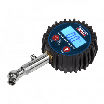 Sealey TST001 Digital Tyre Pressure Gauge with Swivel Head & Quick Release