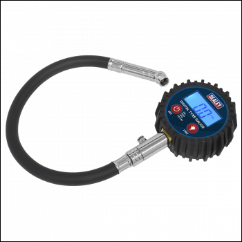 Sealey TST002 Digital Tyre Pressure Gauge with Push-On Connector