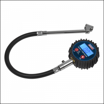 Sealey TST003 Digital Tyre Pressure Gauge with Twin Push-On Connector