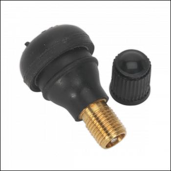 Sealey TV412 Snap-in Tubeless Tyre Valve, Type TR412 - Pack of 100