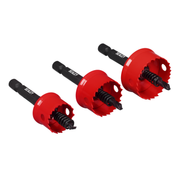 Sealey TWHS3 Thin Wall Hole Saw Set 3pc