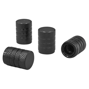 Sealey VCB4 Aluminium Valve Cap 4pc - Black Anodised