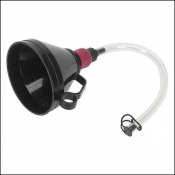 Sealey VFF1 Valved Flexible Spout Funnel with Filter 160mm