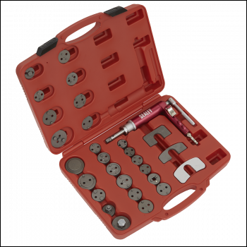 Sealey VS0286 Air Operated Brake Piston Wind-Back Tool Kit 29pc