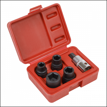 Sealey VS0464 Brake Caliper Socket Set 1/2 inch Sq Drive 5pc