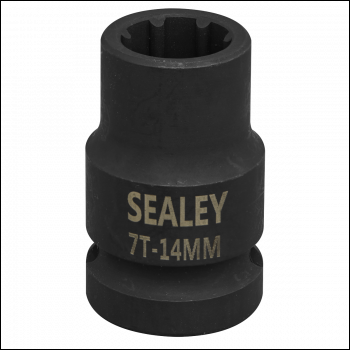 Sealey VS0985 Brake Caliper Socket 1/2 inch Sq Drive 14mm 7-Point