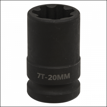 Sealey VS0986 Brake Caliper Socket 1/2 inch Sq Drive 20mm 7-Point